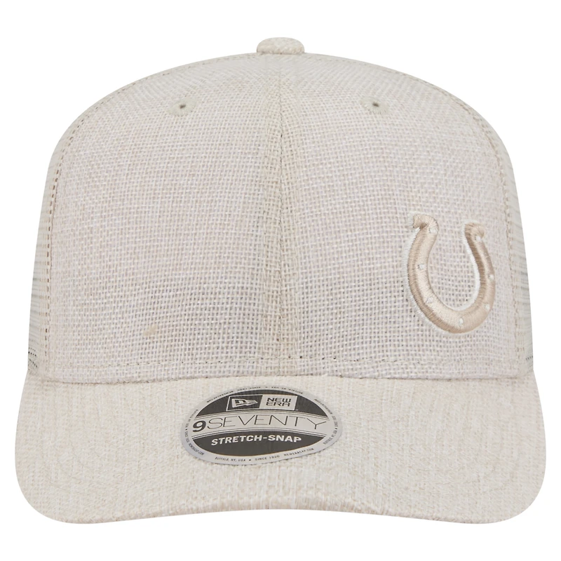 Casquette extensible à boutons-pression Flawless 9SEVENTY Indianapolis Colts New Era Natural pour homme