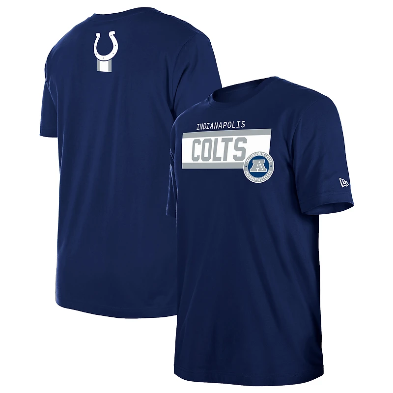 Men's New Era Navy Indianapolis Colts 3rd Down High Density Print T-Shirt