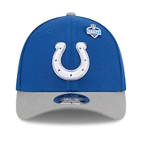 Casquette New Era Flex pour homme, bleu roi/gris, Indianapolis Colts, Draft NFL 2026, modèle 39THIRTY M-Crown