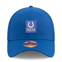 Casquette New Era Royal Indianapolis Colts 2025 Sideline 39THIRTY Flex pour homme