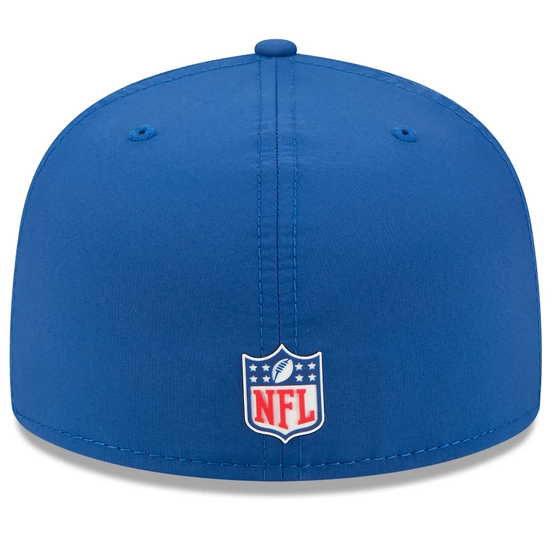 Casquette ajustée New Era Royal Indianapolis Colts 2025 Sideline 59FIFTY pour homme