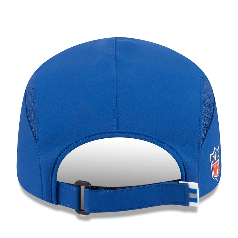 Casquette ajustable New Era Royal Indianapolis Colts 2025 Sideline Runner pour homme