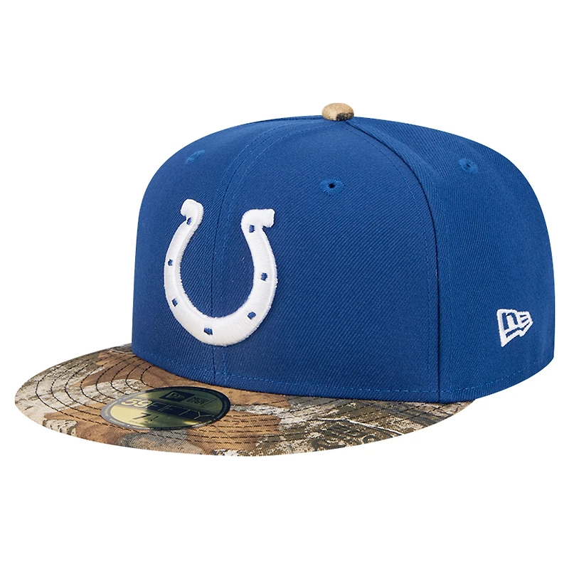 Casquette ajustée 59FIFTY à motif camouflage bicolore New Era Royal Indianapolis Colts Active pour homme