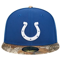 Casquette ajustée 59FIFTY à motif camouflage bicolore New Era Royal Indianapolis Colts Active pour homme