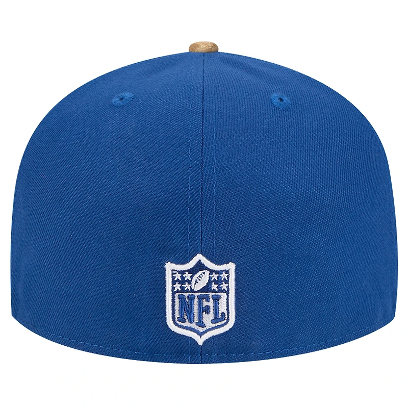 Casquette ajustée 59FIFTY à motif camouflage bicolore New Era Royal Indianapolis Colts Active pour homme