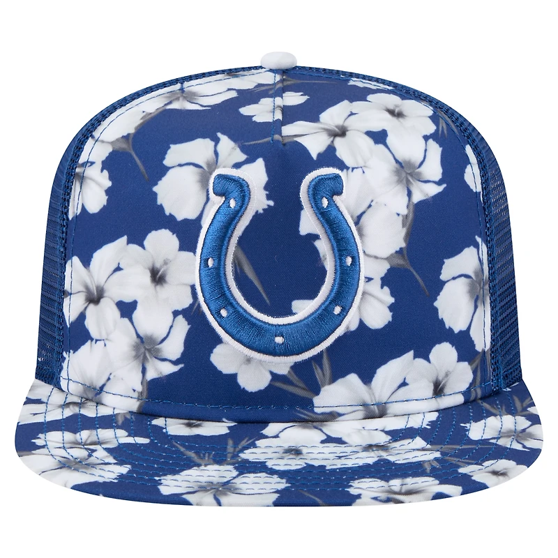 Casquette de golf à rabat Royal Indianapolis Colts Adventure Pattern de New Era pour homme