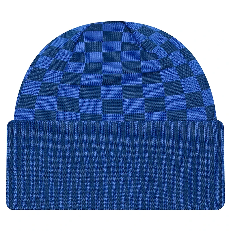 Men's New Era Royal Indianapolis Colts Checkered Cuffed Knit Hat