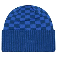 Men's New Era Royal Indianapolis Colts Checkered Cuffed Knit Hat