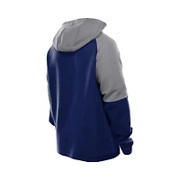 Men's New Era  Royal Indianapolis Colts Combine Authentic Color Block Raglan Pullover Hoodie