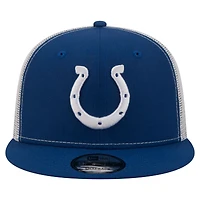 Casquette trucker snapback New Era Royal Indianapolis Colts Core Team 9FIFTY pour homme