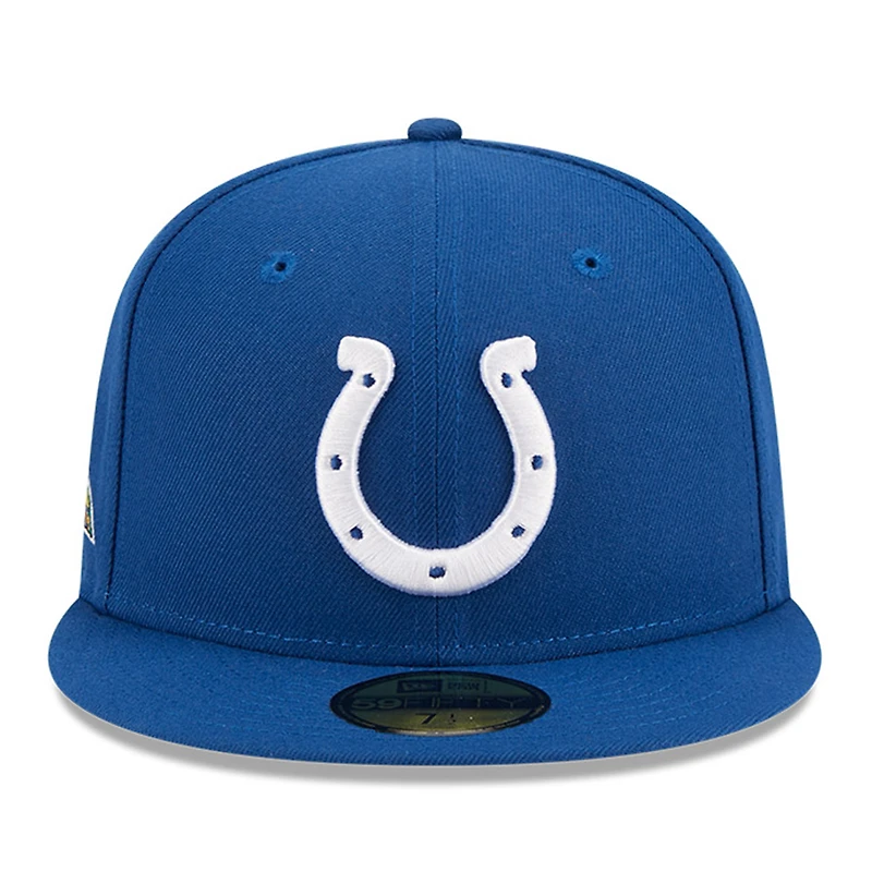 Men's New Era Royal Indianapolis Colts  Main Patch 59FIFTY Fitted Hat