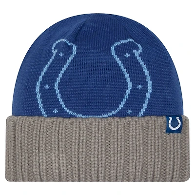 Men's New Era Royal Indianapolis Colts Oversize Cuffed Knit Hat