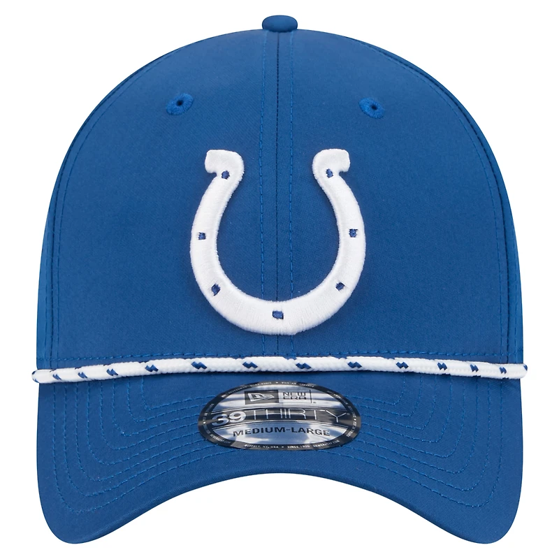 Casquette perforée 39THIRTY Flex New Era Royal Indianapolis Colts pour homme