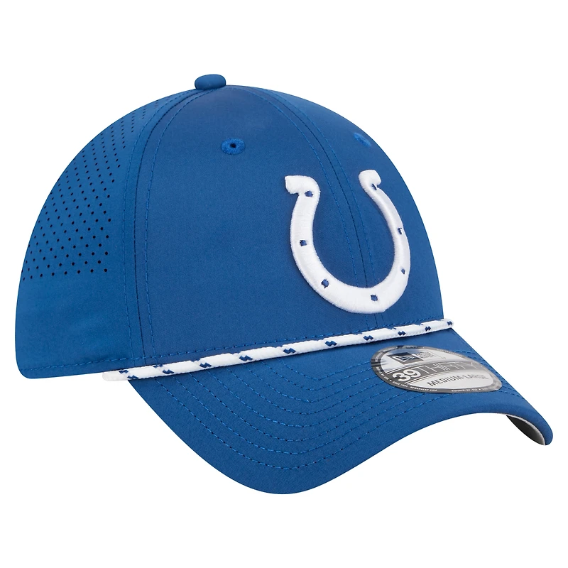 Casquette perforée 39THIRTY Flex New Era Royal Indianapolis Colts pour homme
