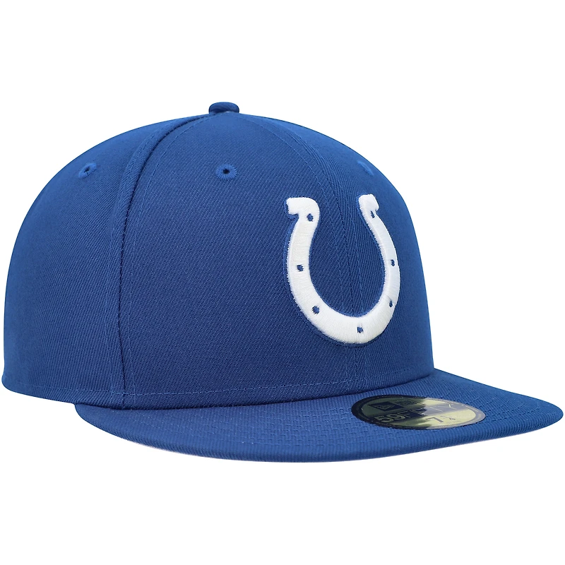 Casquette ajustée 59FIFTY de base l'équipe Royal Indianapolis Colts New Era pour homme