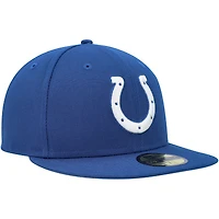 Casquette ajustée 59FIFTY de base l'équipe Royal Indianapolis Colts New Era pour homme