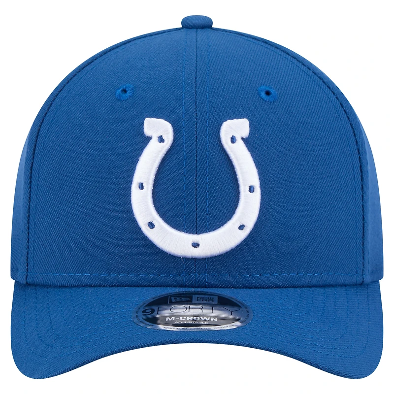 Casquette ajustable 9FORTY M-Crown pour homme, collection Team New Era Royal Indianapolis Colts
