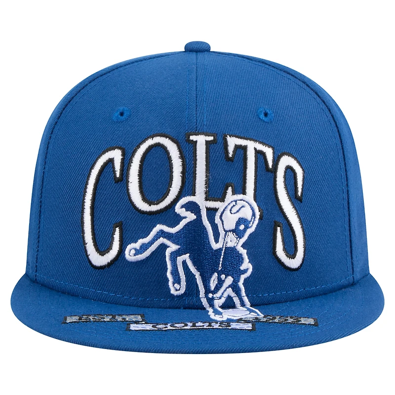 Casquette ajustée surdimensionnée 59FIFTY rétro des Colts d'Indianapolis de New Era pour homme