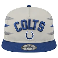 Casquette de golf athlétique à visière snapback Indianapolis Colts Stone/Royal New Era pour homme
