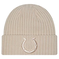 Bonnet tricoté à revers en coloris Stone Indianapolis Colts de New Era pour homme