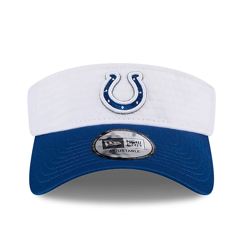 Visière réglable New Era pour homme, blanc/Royal Indianapolis Colts 2024 NFL Training Camp