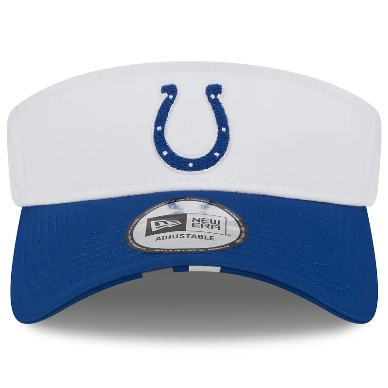 Men's New Era  White/Royal Indianapolis Colts 2025 NFL Training Camp Adjustable Visor