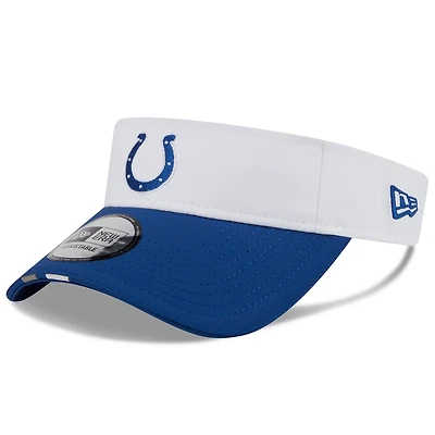 Men's New Era  White/Royal Indianapolis Colts 2025 NFL Training Camp Adjustable Visor