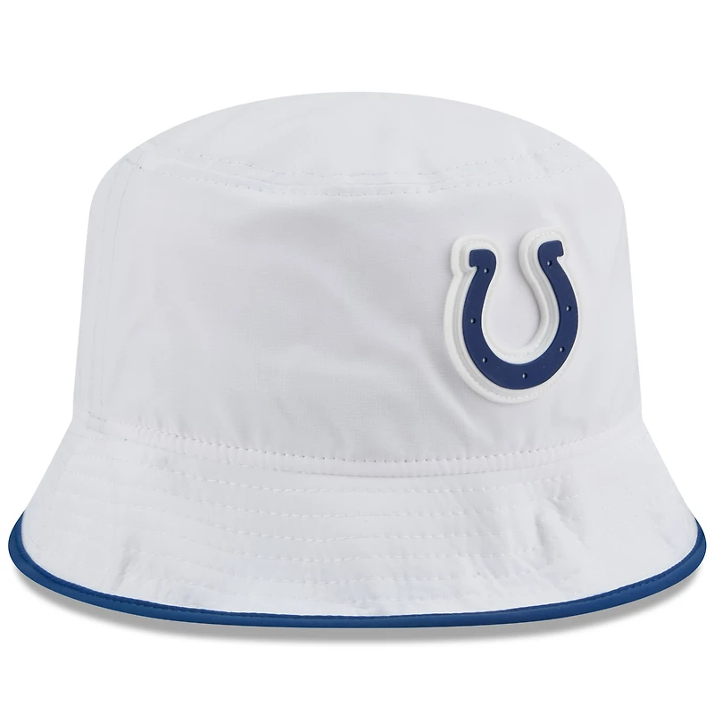 Men's New Era  White Indianapolis Colts 2025 NFL Training Camp Stretch Bucket Hat