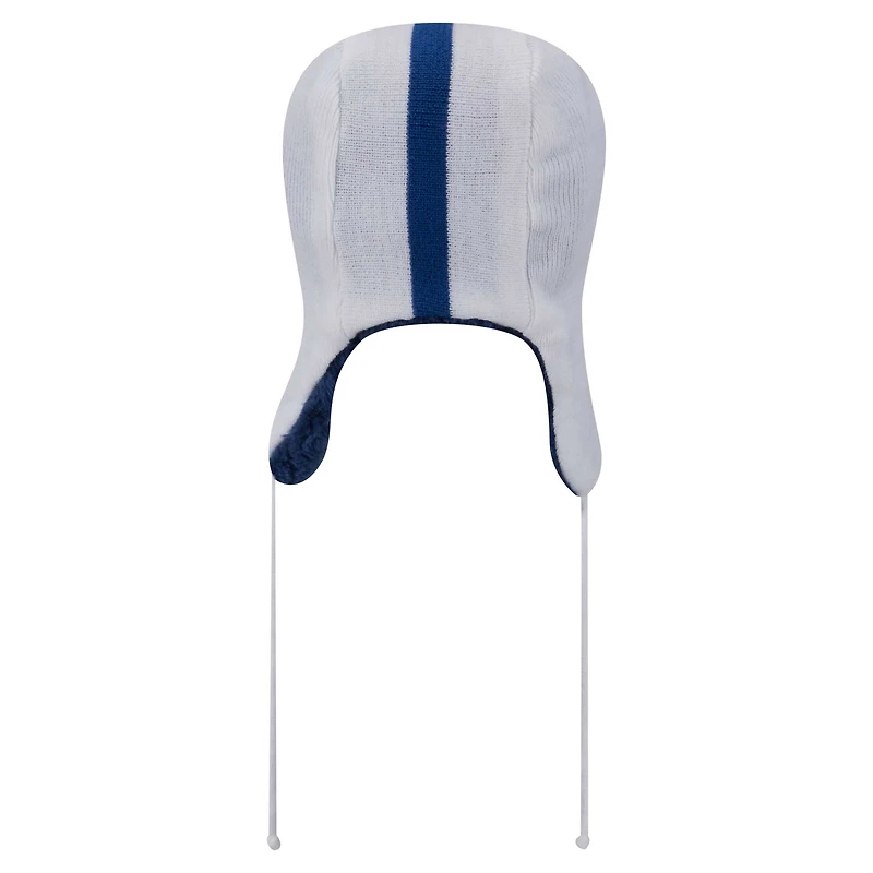 Bonnet en tricot blanc Indianapolis Colts Helmet Head Trapper pour homme New Era