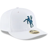Casquette ajustée 59FIFTY à profil bas Indianapolis Colts Omaha New Era pour homme, blanche