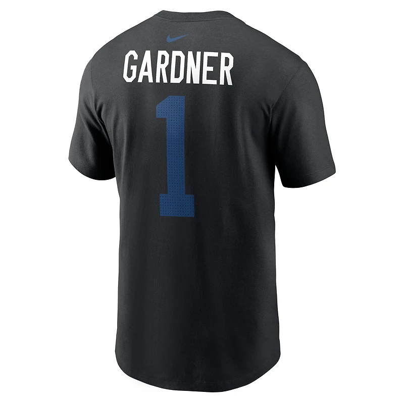 Men's Nike Ahmad Sauce Gardner Black Indianapolis Colts Carbon Name & Number T-Shirt
