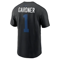 Men's Nike Ahmad Sauce Gardner Black Indianapolis Colts Carbon Name & Number T-Shirt