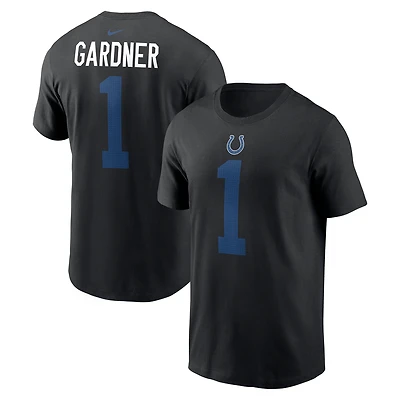 Men's Nike Ahmad Sauce Gardner Black Indianapolis Colts Player Name & Number T-Shirt