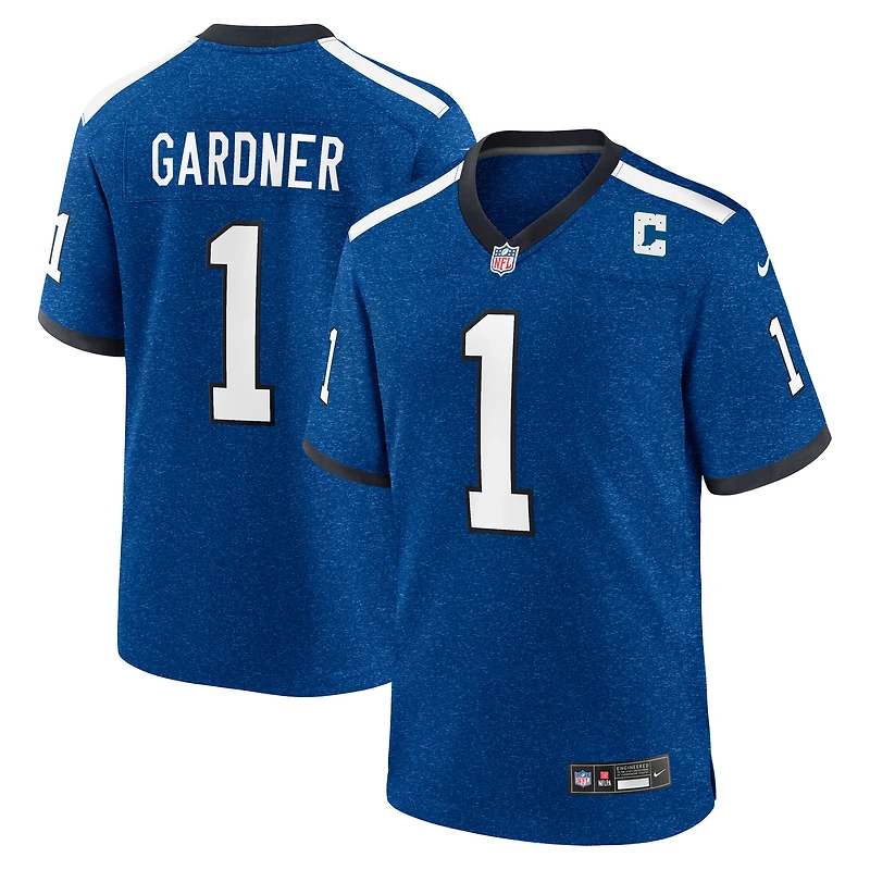 Men's Nike Ahmad Sauce Gardner  Heather Royal Indianapolis Colts Alternate 2 Indiana Nights Game Jersey