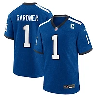 Men's Nike Ahmad Sauce Gardner  Heather Royal Indianapolis Colts Alternate 2 Indiana Nights Game Jersey