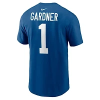 Men's Nike Ahmad Sauce Gardner Royal Indianapolis Colts Player Name & Number T-Shirt