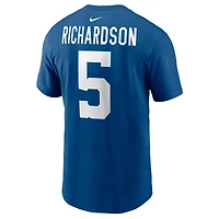 T-shirt Nike pour homme avec nom et numéro de joueur Anthony Richardson Royal Indianapolis Colts