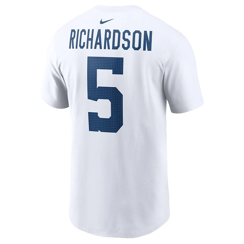 T-shirt Nike Anthony Richardson pour homme, blanc, avec nom et numéro du joueur Indianapolis Colts