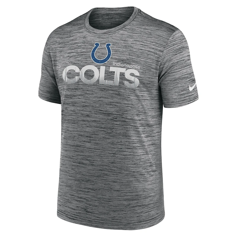 T-shirt Nike Anthracite Indianapolis Colts Blitz Velocity Modern Performance pour homme