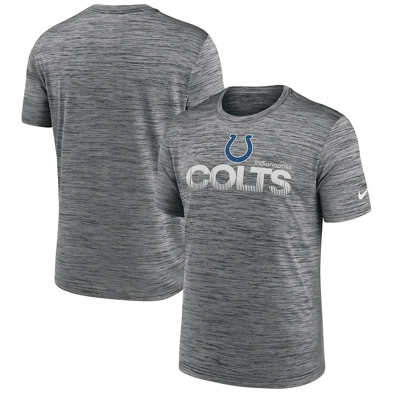 T-shirt Nike Anthracite Indianapolis Colts Blitz Velocity Modern Performance pour homme