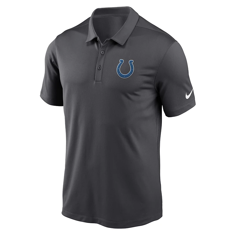 Polo de performance Nike anthracite pour homme, Indianapolis Colts.