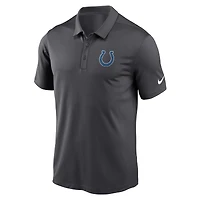 Polo de performance Nike anthracite pour homme, Indianapolis Colts.