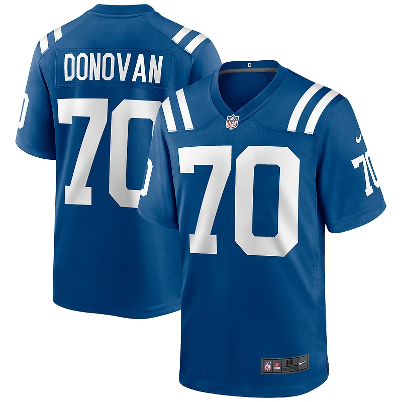 Maillot de joueur retraité Nike Art Donovan Royal Indianapolis Colts Game pour homme