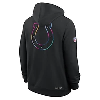 Sweat à capuche Nike noir Indianapolis Colts 2025 NFL Crucial Catch Sideline Standard Issue Dri-FIT pour homme