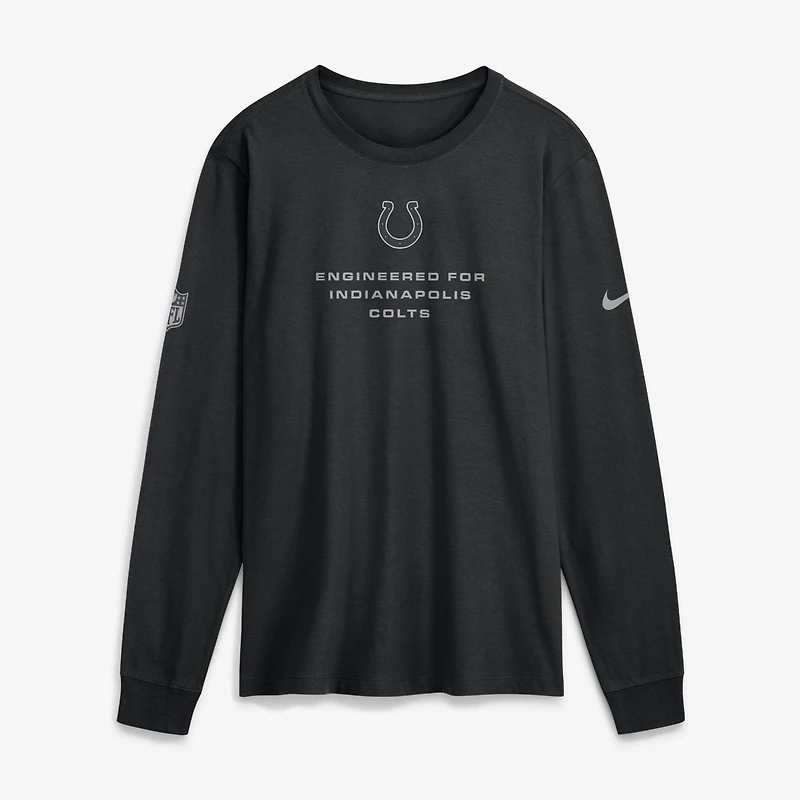 Men's Nike Black Indianapolis Colts Sideline Bold Arch Star Dri-FIT Long Sleeve T-Shirt