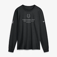 Men's Nike Black Indianapolis Colts Sideline Bold Arch Star Dri-FIT Long Sleeve T-Shirt