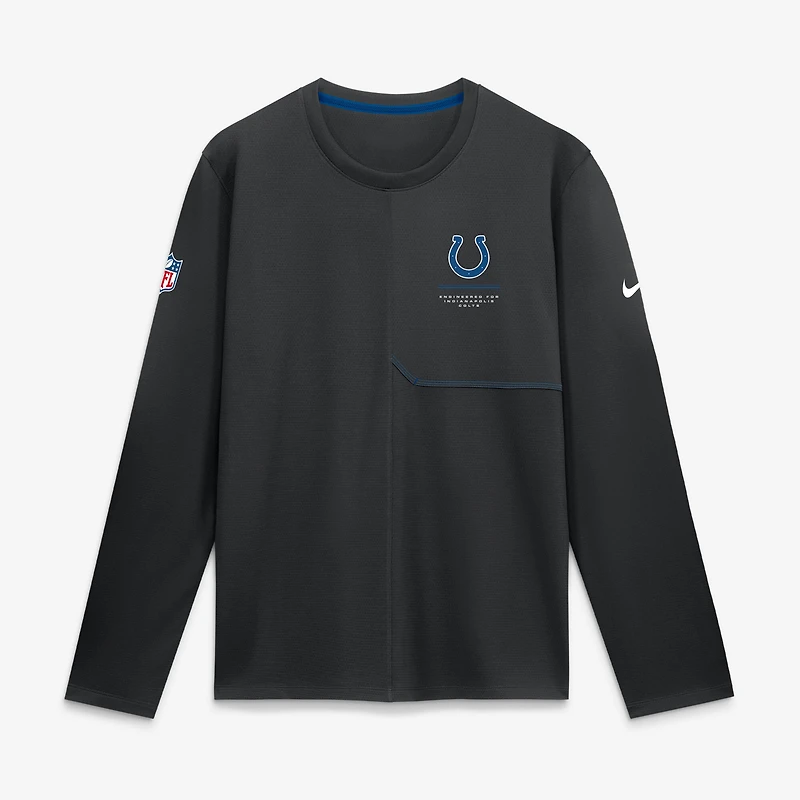 Men's Nike  Black Indianapolis Colts Sideline Coaches UV Dri-FIT Long Sleeve Shirt