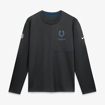 Men's Nike  Black Indianapolis Colts Sideline Coaches UV Dri-FIT Long Sleeve Shirt