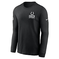 Men's Nike Black Indianapolis Colts Sideline Performance Long Sleeve T-Shirt