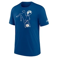 T-shirt à trois mélanges Nike bleu pour hommes des Indianapolis Colts Rewind Logo